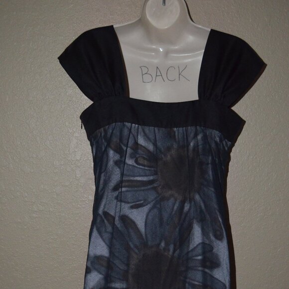 Sz 6 Thread Social Black Floral and Sequin Detail Sleeveless Dress - Picture 6 of 8